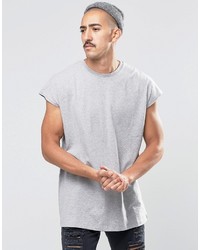 T-shirt à col rond gris Asos