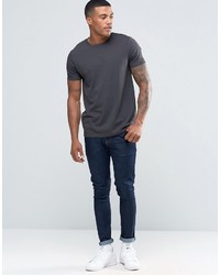 T-shirt à col rond gris Asos