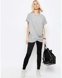 T-shirt à col rond gris Asos