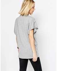 T-shirt à col rond gris Asos