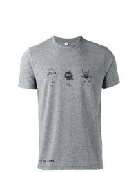 T-shirt à col rond gris Aspesi