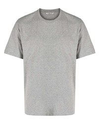 T-shirt à col rond gris Auralee