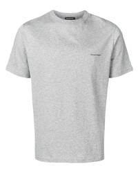 T-shirt à col rond gris Balenciaga