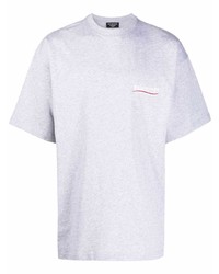 T-shirt à col rond gris Balenciaga