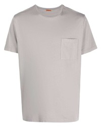 T-shirt à col rond gris Barena