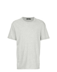T-shirt à col rond gris Bassike