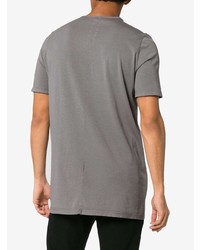 T-shirt à col rond gris Rick Owens DRKSHDW