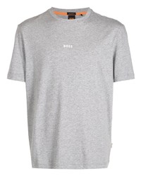 T-shirt à col rond gris BOSS