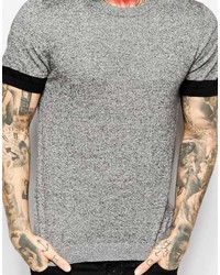 T-shirt à col rond gris Asos