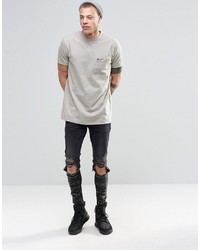 T-shirt à col rond gris Asos