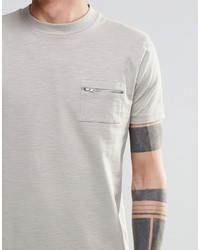 T-shirt à col rond gris Asos