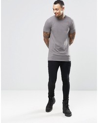 T-shirt à col rond gris Asos