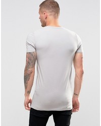 T-shirt à col rond gris Asos