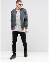 T-shirt à col rond gris Asos