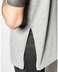 T-shirt à col rond gris Asos