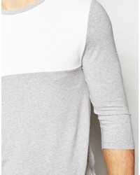 T-shirt à col rond gris Asos