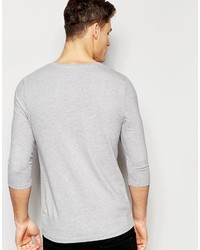 T-shirt à col rond gris Asos