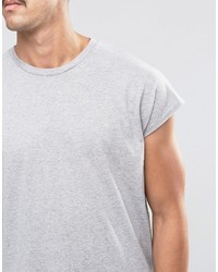 T-shirt à col rond gris Asos