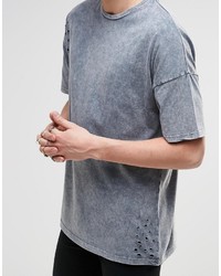 T-shirt à col rond gris Asos