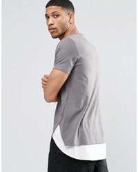 T-shirt à col rond gris Asos