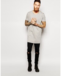 T-shirt à col rond gris Asos