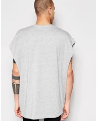 T-shirt à col rond gris Asos