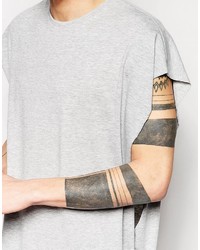 T-shirt à col rond gris Asos