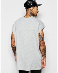 T-shirt à col rond gris Asos