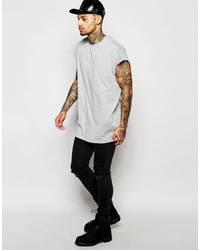 T-shirt à col rond gris Asos