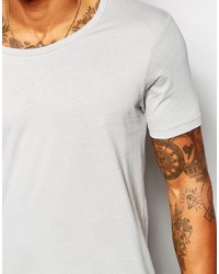 T-shirt à col rond gris Asos