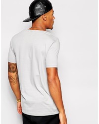 T-shirt à col rond gris Asos