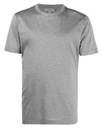 T-shirt à col rond gris Canali