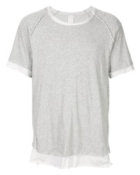 T-shirt à col rond gris Carpe Diem