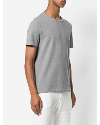 T-shirt à col rond gris Thom Browne