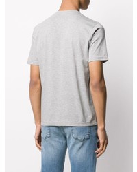 T-shirt à col rond gris Aspesi