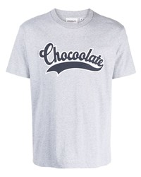 T-shirt à col rond gris Chocoolate