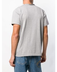 T-shirt à col rond gris Sacai