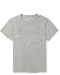 T-shirt à col rond gris Club Monaco