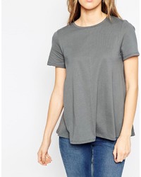 T-shirt à col rond gris Asos