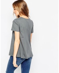 T-shirt à col rond gris Asos