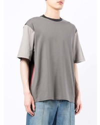 T-shirt à col rond gris Coohem