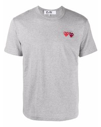 T-shirt à col rond gris Comme Des Garcons Play