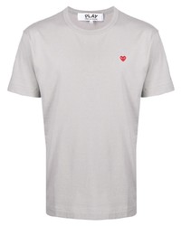 T-shirt à col rond gris Comme Des Garcons Play