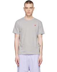 T-shirt à col rond gris Comme Des Garcons Play