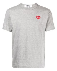 T-shirt à col rond gris Comme Des Garcons Play