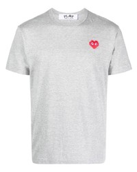 T-shirt à col rond gris Comme Des Garcons Play