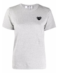 T-shirt à col rond gris Comme Des Garcons Play