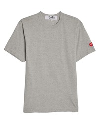 T-shirt à col rond gris Comme Des Garcons Play