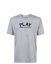 T-shirt à col rond gris Comme Des Garcons Play