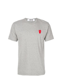 T-shirt à col rond gris Comme Des Garcons Play